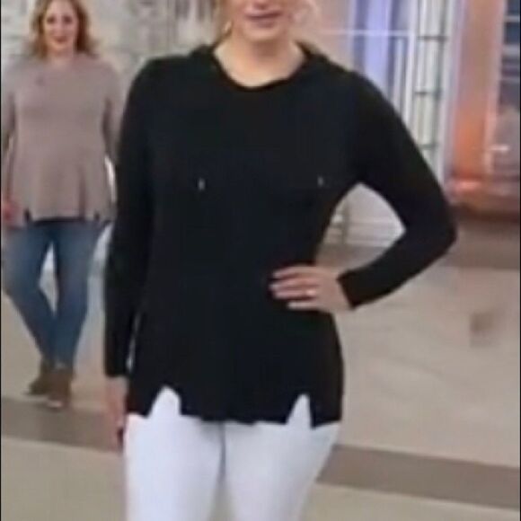 Laurie Felt Cashmere Blend Seam Détail Hoodie Sweater - Picture 1 of 8